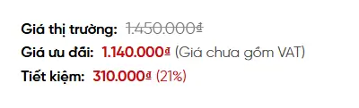 Cấu hình giá theo giá khuyến mãi Cấu hình giá theo giá khuyến mãi