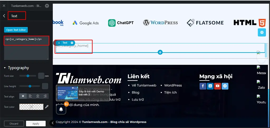 Gắn shortcode Gắn shortcode