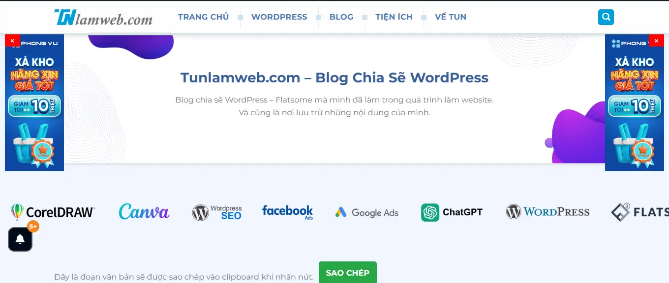 Banner quảng cáo 2 bên trái và phải cho WordPress Banner quảng cáo 2 bên trái và phải cho WordPress