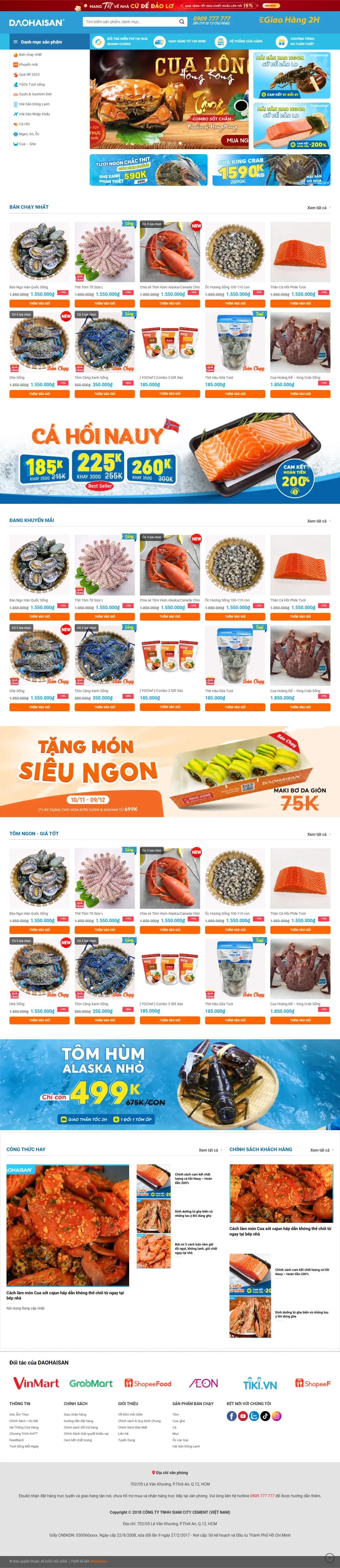 Website Demo DaoHaiSan 4 tunlamweb demo daohaisan 2
