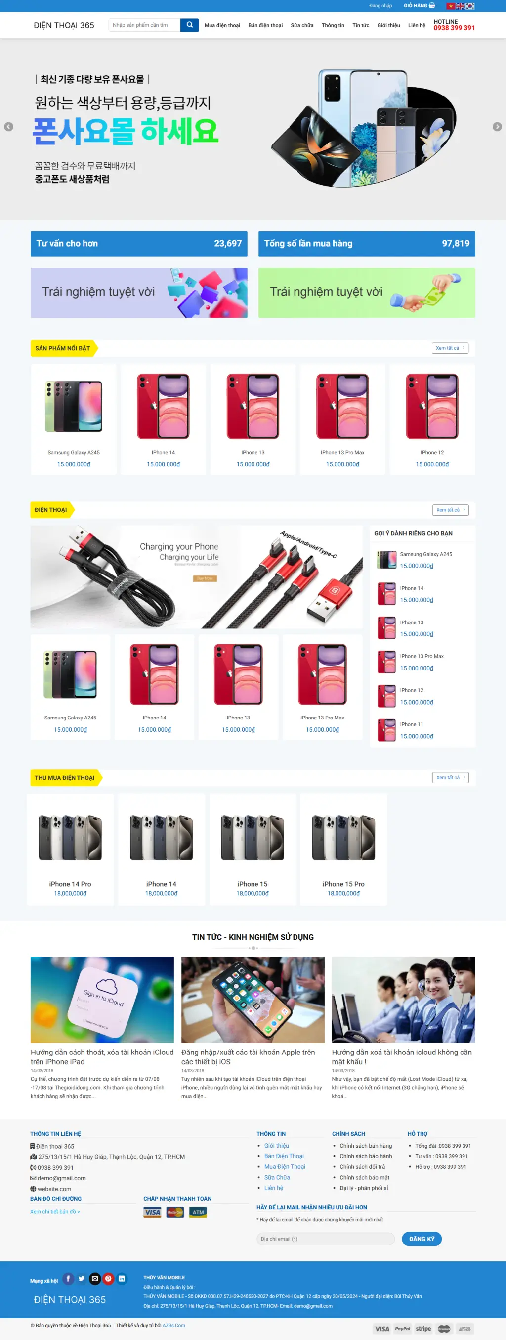 Website Demo Điện thoại cũ 365 4 tunlamweb demo dien thoai cu 365 2