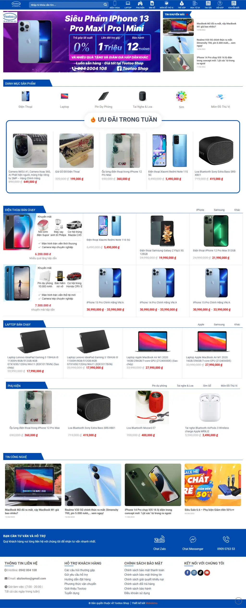 Website Demo Tooshop 4 tunlamweb demo tooshop 1