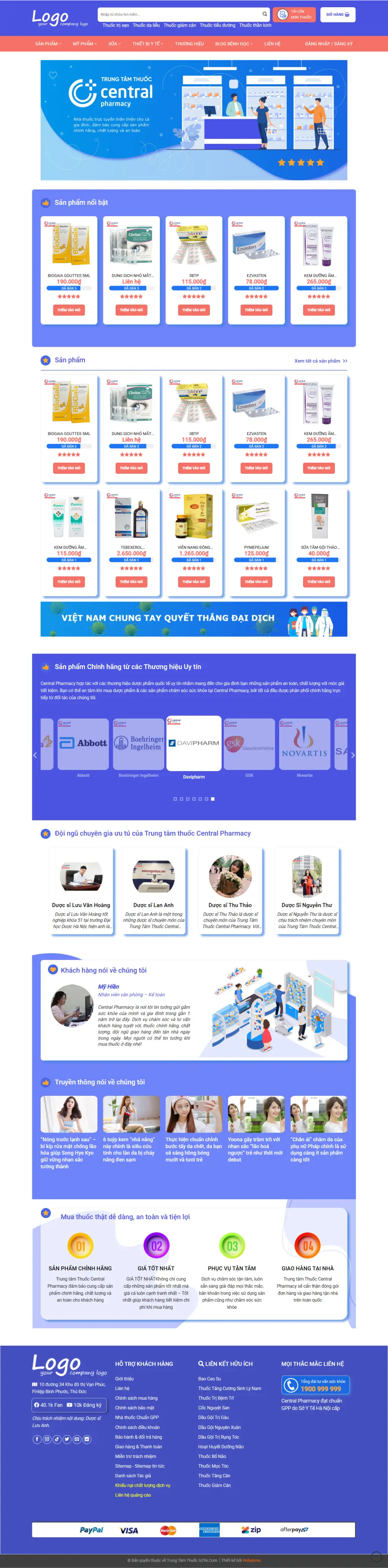 Website Demo Trung tâm nhà thuốc 4 tunlamweb demo trung tam nha thuoc 2
