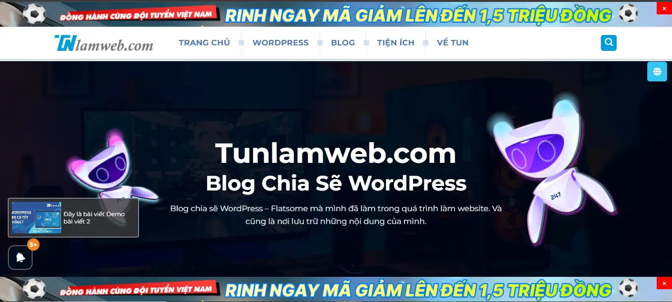 Gắn Banner ADS trên header và footer cho WordPress Gắn Banner ADS trên header và footer cho WordPress