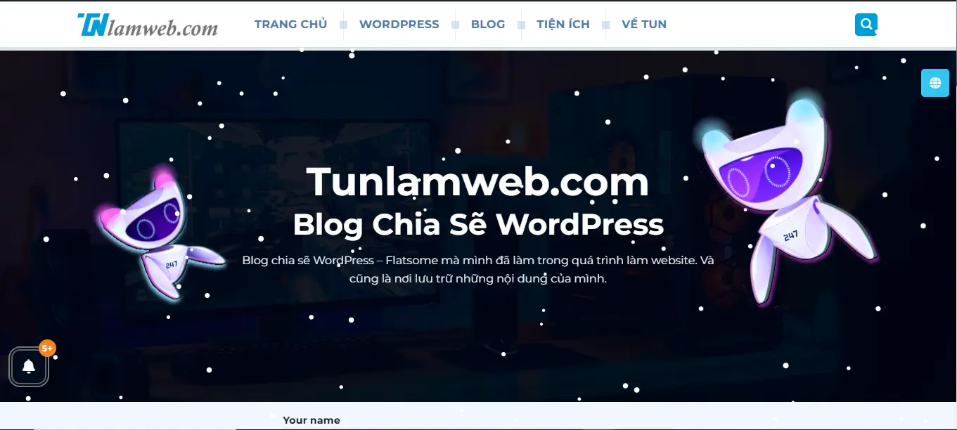 Tạo Hiệu Ứng Tuyết Rơi Mẫu 1