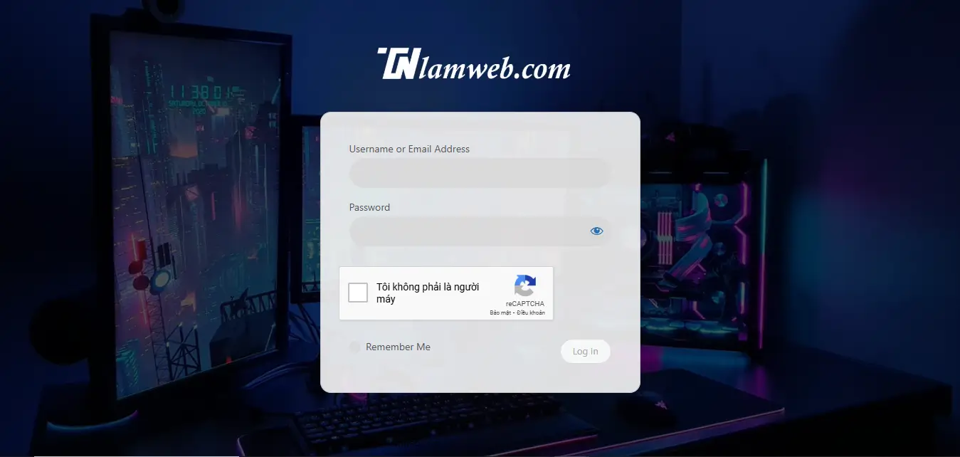 Truy cập trang đăng nhập của website WordPress Login