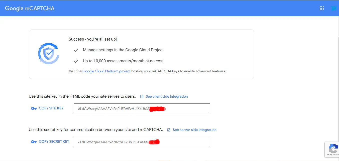 Copy 2 mã key này bỏ vào plugin đã cài đặt trước đó