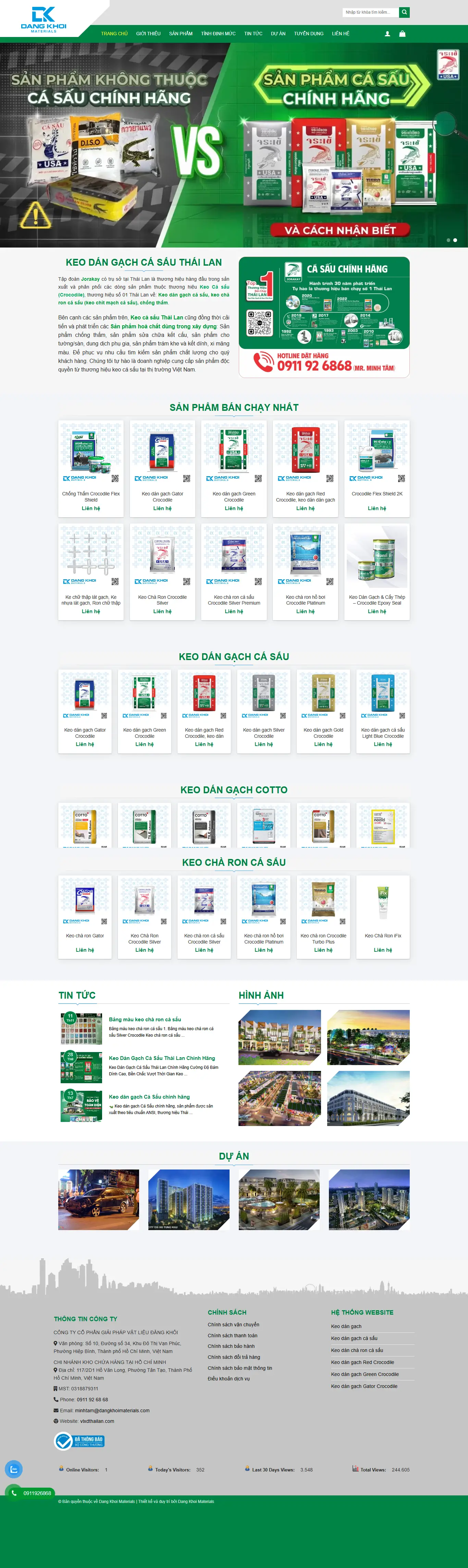 Thiet ke Website VLXD Thai Lan 2